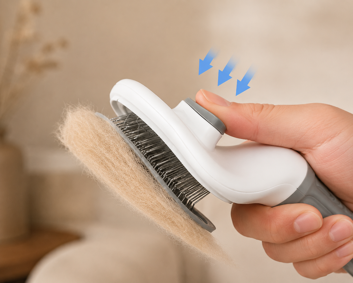 Self-Cleaning Pet Grooming Brush