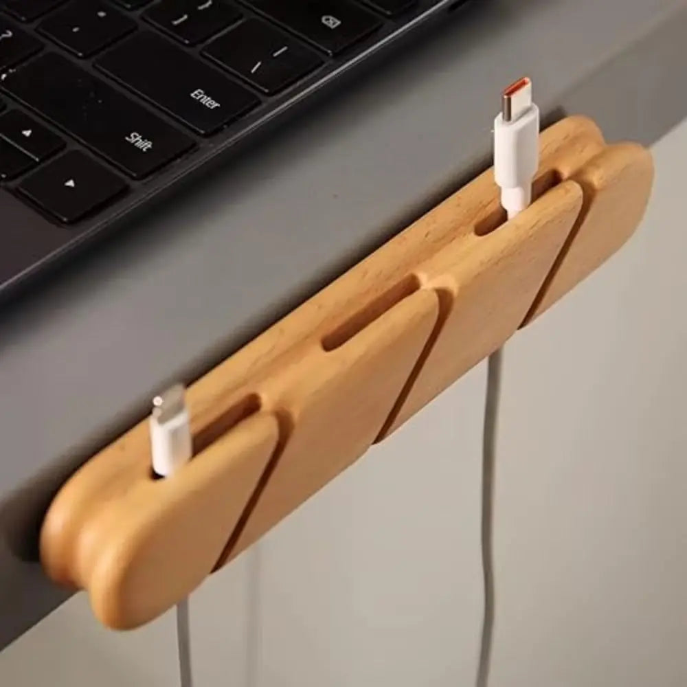 Wooden Cable Management Holder