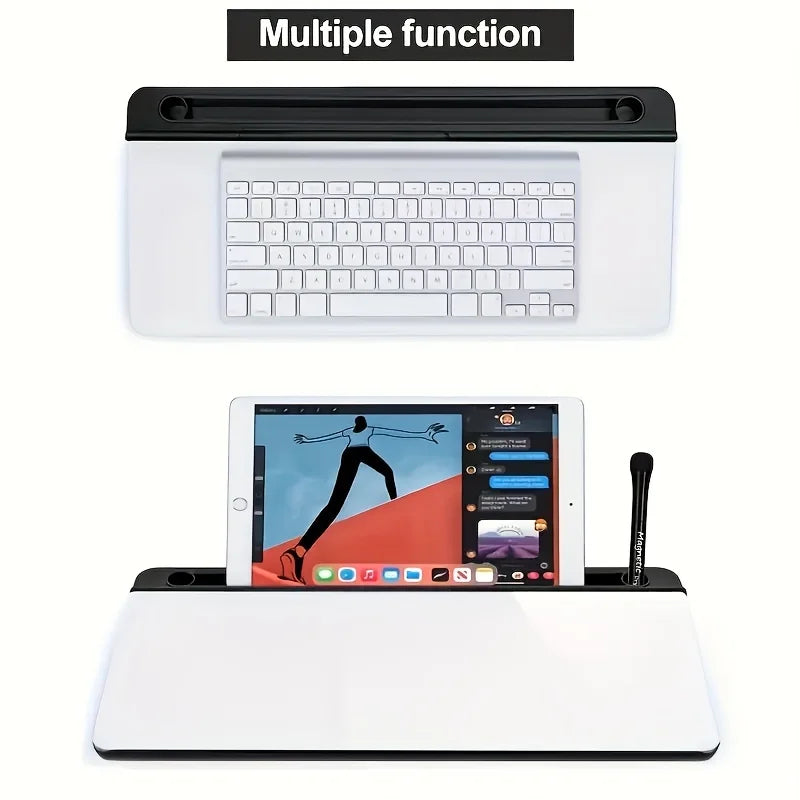 Glass Desktop Whiteboard with Built-In Storage