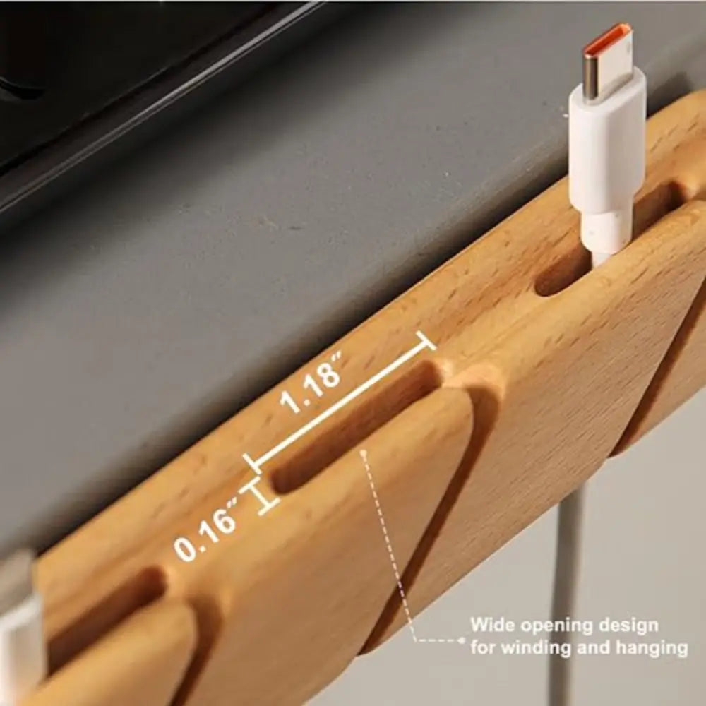 Wooden Cable Management Holder