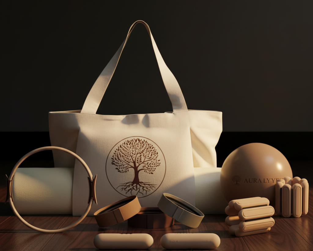 Aura Lyyfe™ Beige Pilates Essentials Kit