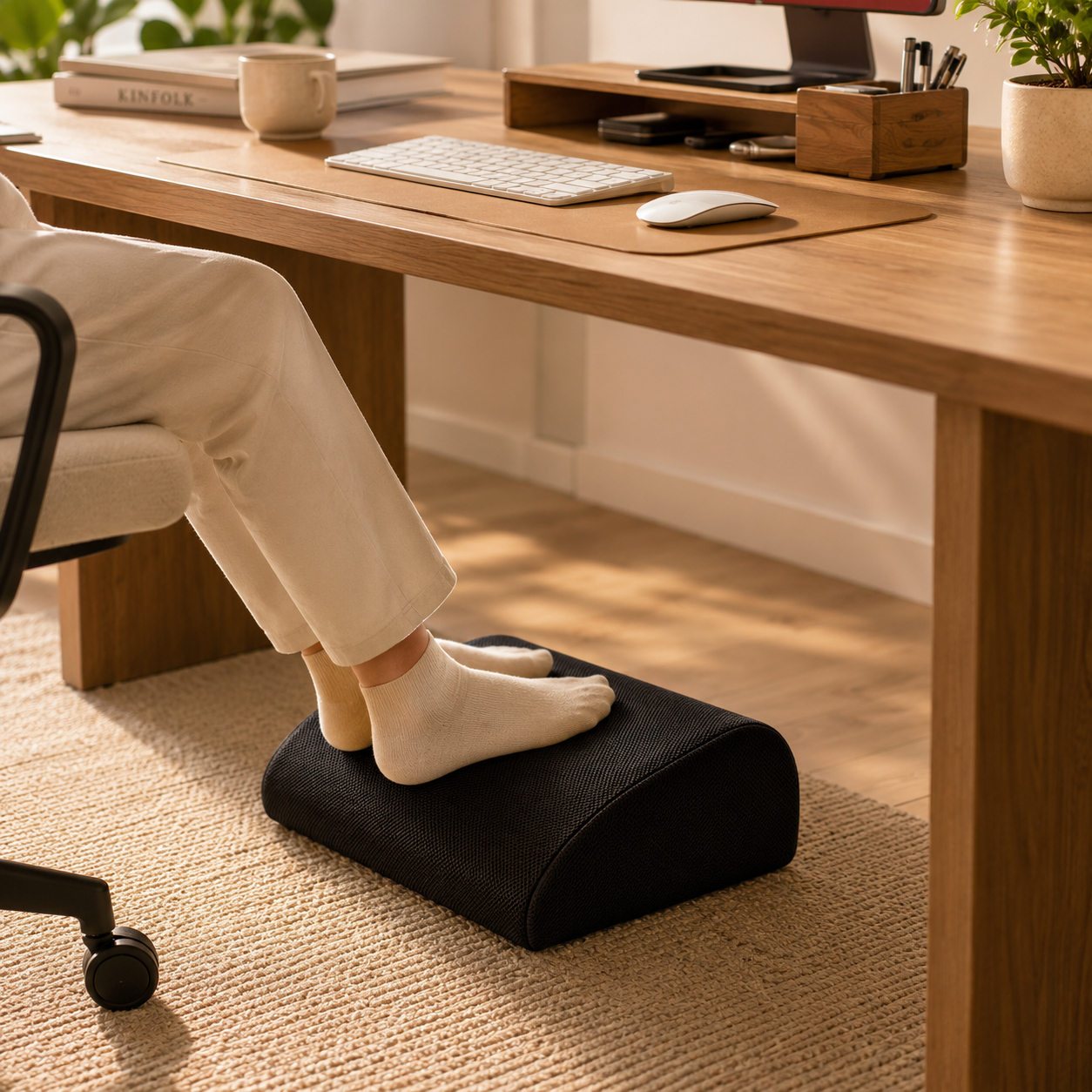 Ergonomic Memory Foam Footrest