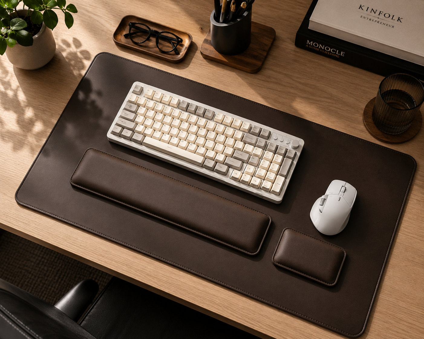 Premium Desk Mat & Wrist Rest Set