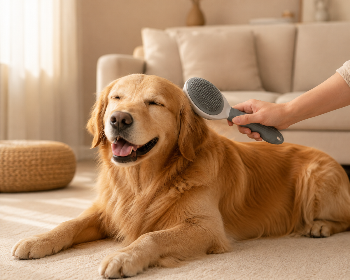 Self-Cleaning Pet Grooming Brush