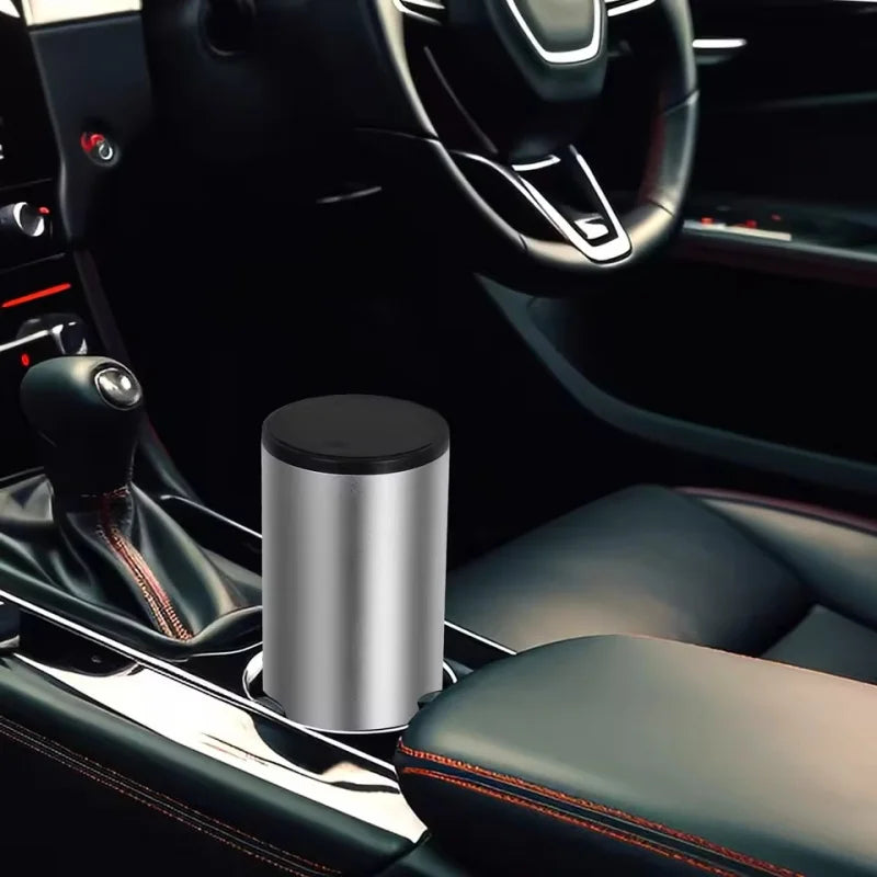 Compact Car Trash Bin with Push Lid