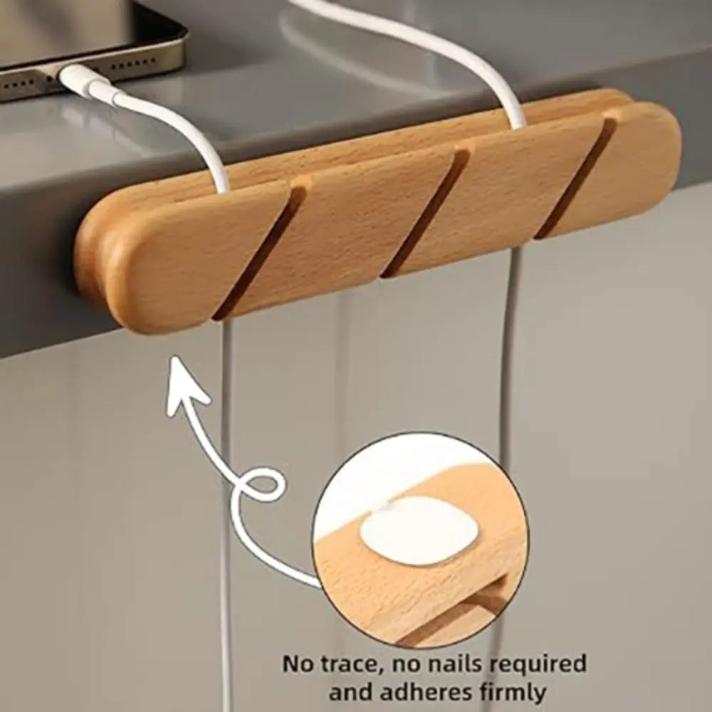 Wooden Cable Management Holder