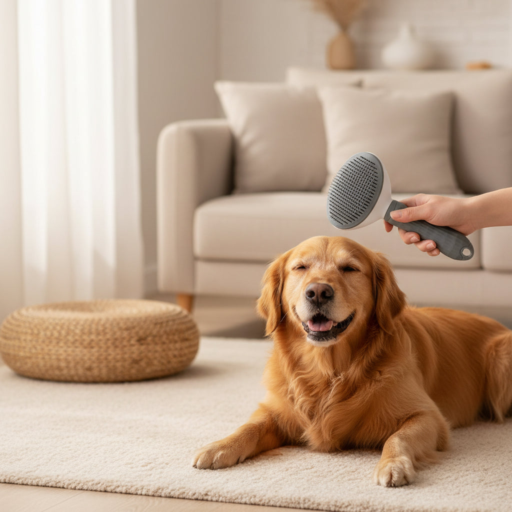 Self-Cleaning Pet Grooming Brush
