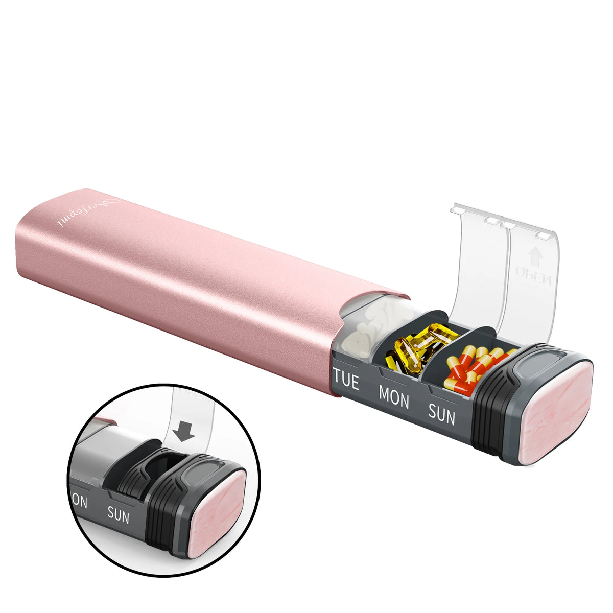 7-Day Metal Travel Pill Organizer
