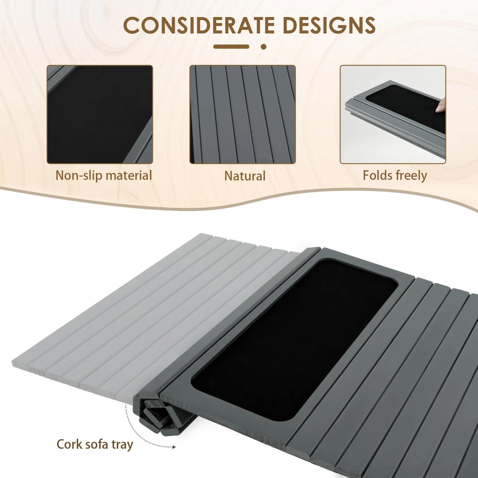 Foldable Sofa Arm Tray