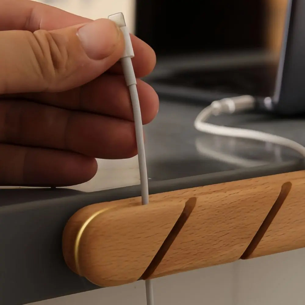 Wooden Cable Management Holder
