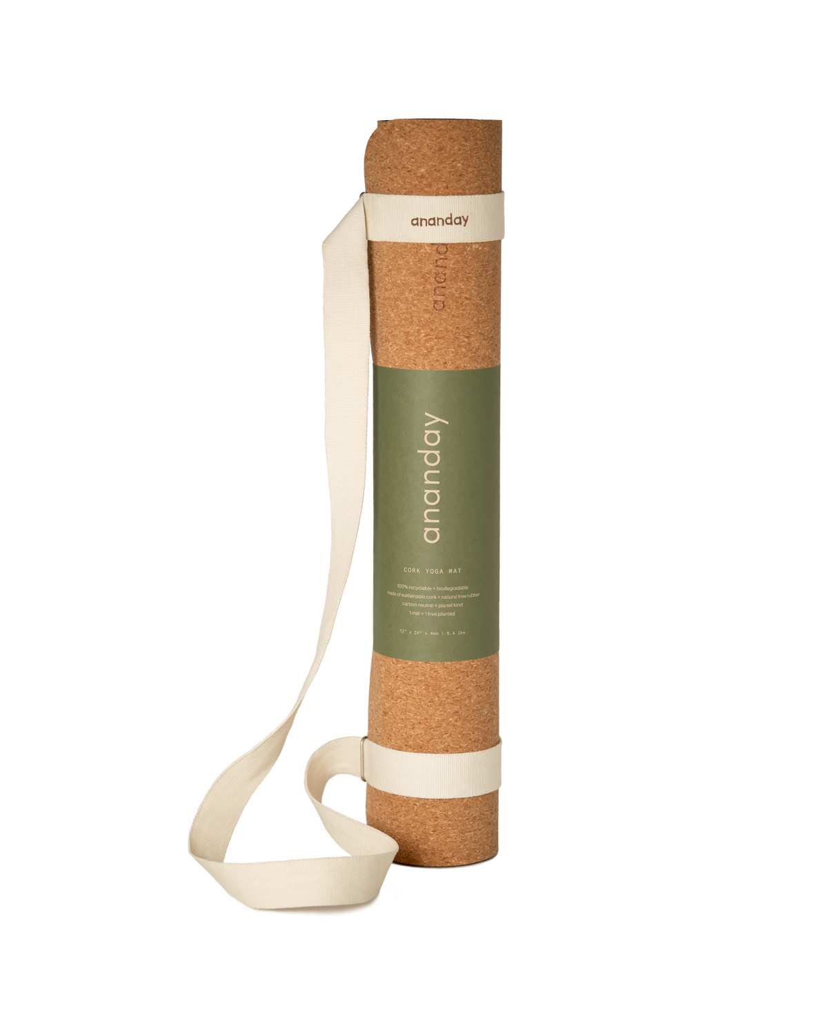 Premium Cork Yoga Mat + 2-in-1 Mat Carrier
